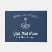Name des Schiffes: Nautic Navy Blauer Empfang auf  Fußmatte (Vorderseite)