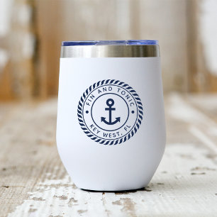 Name des Schiffes Nautic Navy Blue Anchor