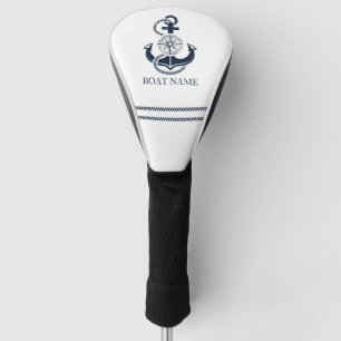 Name des Schiffes Nautic Navy Blue Anchor Golf Headcover