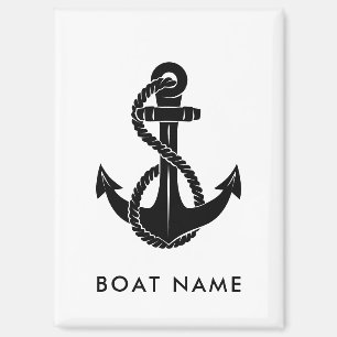 Name des Schiffes Nautical Anchor Beach House Cust Magnet