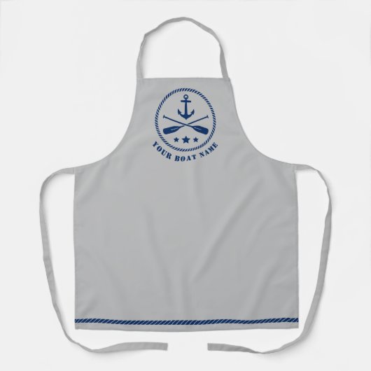 Name des Schiffes Nautical Anchor Crossed Oars Sta Schürze (Vorderseite)
