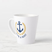 Name des Schiffes Nautical Anchor Gold Laurel Star Milchtasse (Linke Ecke)