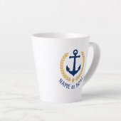 Name des Schiffes Nautical Anchor Gold Laurel Star Milchtasse (Rechte Ecke)
