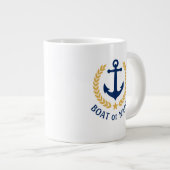 Name des Schiffes Nautical Anchor Gold Style Laure Jumbo-Tasse (Vorderseite Rechts)