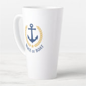 Name des Schiffes Nautical Anchor Gold Style Laure Milchtasse (Linke Ecke)