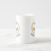 Name des Schiffes Nautical Anchor Gold Style Laure Porzellantasse (Vorderseite)