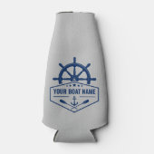 Name des Schiffes Nautical Anchor Oars & Ships Whe Flaschenkühler (Vorderseite)