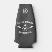 Name des Schiffes Nautical Anchor Oars & Ships Whe Flaschenkühler (Vorderseite)