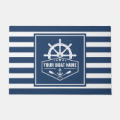 Name des Schiffes Nautical Anchor Oars & Ships Whe Fußmatte (Vorderseite)