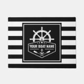 Name des Schiffes Nautical Anchor Oars & Ships Whe Fußmatte (Vorderseite)