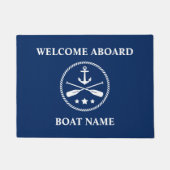 Name des Schiffes Nautical Anchor & Paddles Willko Fußmatte (Vorderseite)