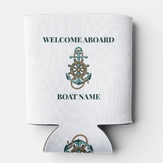 Name des Schiffes Nautical Sailing Anchor hinzufüg Dosenkühler (Rückseite)