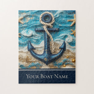 Name des Schiffes Nautical Sea Anchor Puzzle