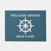 Name des Schiffes Nautical Ships Wheel Helm Willko Fußmatte (Vorderseite)