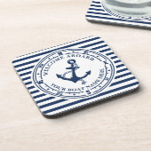 Name des Schiffes: Nautischer Ankerkompass Getränkeuntersetzer (Linke Seite)