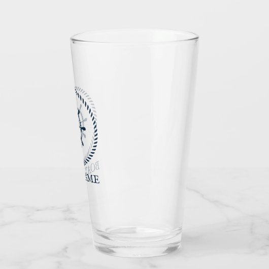 Name des Schiffes Navy Blue Glas (Links)