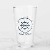 Name des Schiffes Navy Blue Glas (Vorderseite)