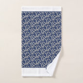 Name des Schiffes Navy Blue White Anchor n Rope Badhandtuch Set (Handtuch)