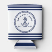 Name des Schiffes Navy Blue & White Dosenkühler (Rückseite)