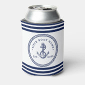 Name des Schiffes Navy Blue & White Dosenkühler (Kanne Rückseite)