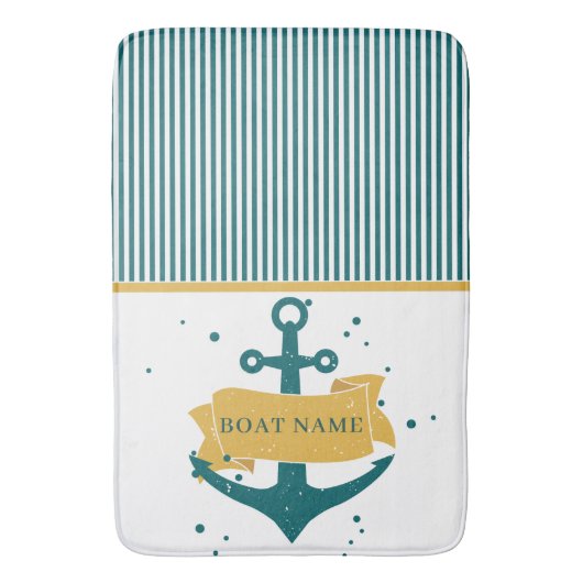 Name des Schiffes Personalisiert Badematte (Vorderseite Vertikal)