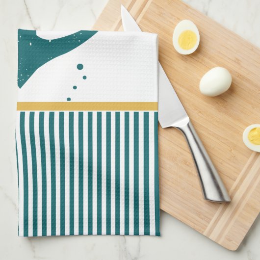 Name des Schiffes Personalisiert Geschirrtuch (Viertel Falte)