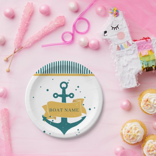 Name des Schiffes Personalisiert Pappteller (Party)