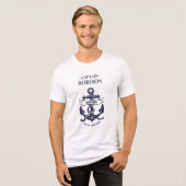 Name des Schiffes Tri-Blend Shirt (Vorderseite voll)