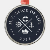 Name des Schiffes und des Schiffes Ornament Aus Metall (Vorne)