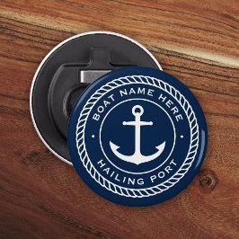 Name des Schiffes und Grenze des Ankerseils des An Flaschenöffner