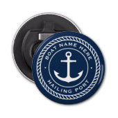 Name des Schiffes und Grenze des Ankerseils des An Flaschenöffner (Vorderseite)