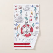 Name des Schiffes Wasserfarbe Wasserfarbene Elemen Badhandtuch Set (Handtuch)