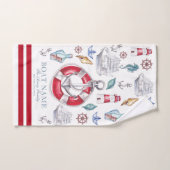 Name des Schiffes Wasserfarbe Wasserfarbene Elemen Badhandtuch Set (Handtuch)