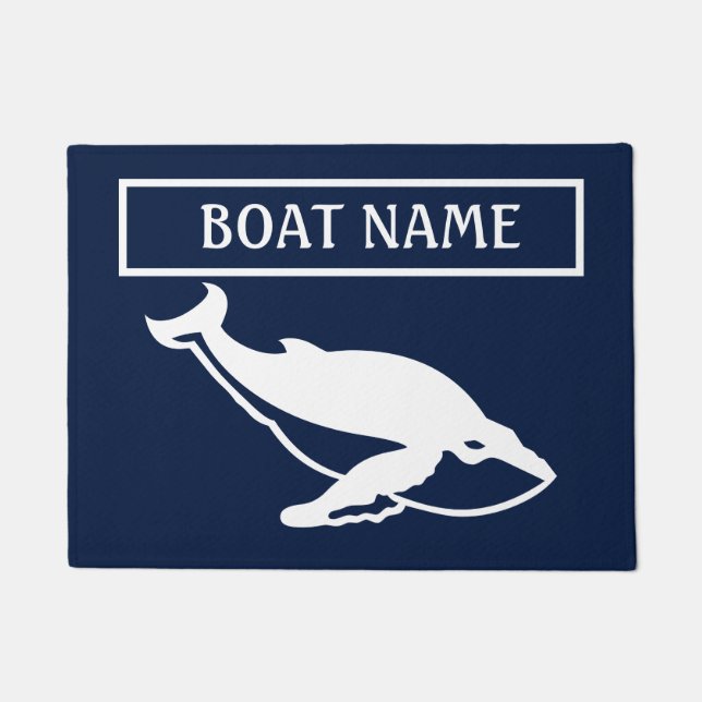 Name des Schiffes Whale Dock Mat Fußmatte (Vorderseite)