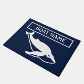 Name des Schiffes Whale Dock Mat Fußmatte (Schrägansicht)