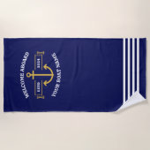 Name des Schiffes Willkommen an Bord der Marine Bl Strandtuch (Vorderseite)