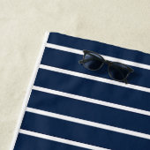 Name des Schiffes Willkommen im Anker & Seil Strandtuch (Beispiel)