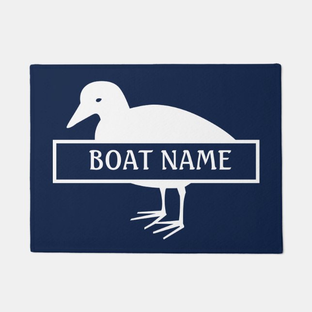 Name des Schiffs Bird Dock Mat Fußmatte (Vorderseite)