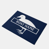 Name des Schiffs Bird Dock Mat Fußmatte (Schrägansicht)