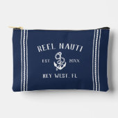 Name des Schiffs der Rustikalen Nautischen Marine Zubehörtasche (Vorderseite)