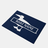 Name des Schiffs Ente Dock Mat Fußmatte (Schrägansicht)