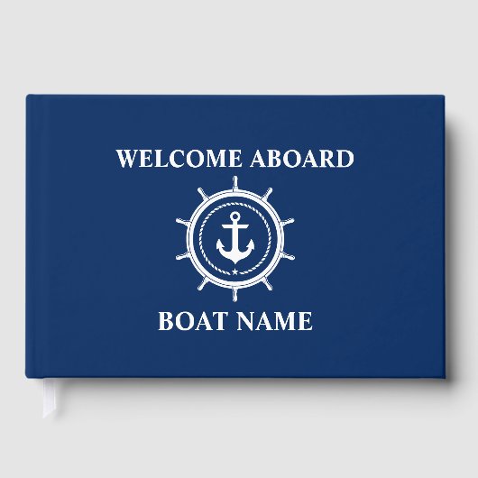 Name des Schiffs "Nautic Welcome Anchor Helm Boat" Gästebuch (Vorderseite)