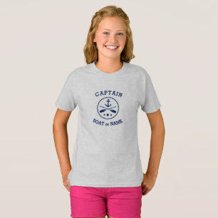 Name des Schiffs Nautical Anchor oars stars T-Shirt
