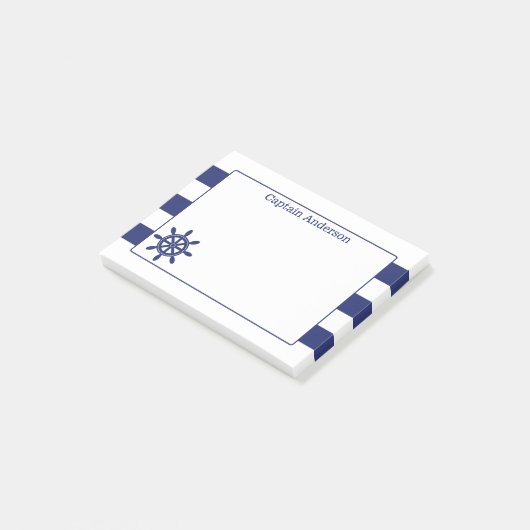 Name des Schiffskapitän 4 x 3 Post-it Klebezettel (angewinkelt)