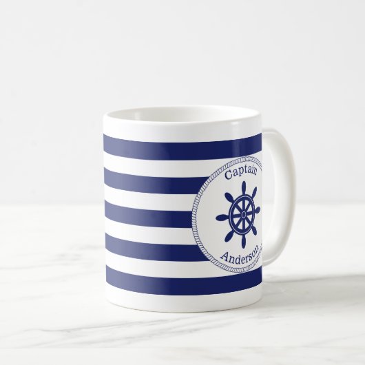 Name des Schiffskapitän Kaffeetasse (VorderseiteRechts)