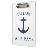 Name des Schiffskapitän Klemmbrett (Links)