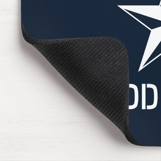 Name des Schiffskapitäns blau & weiß Mousepad (Ecke)