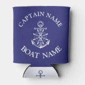 Name des Schiffskapitäns Marine Seemann Dosenkühler (Vorderseite)