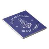 Name des Schiffskapitäns Marine Seemann Notizblock (angewinkelt)