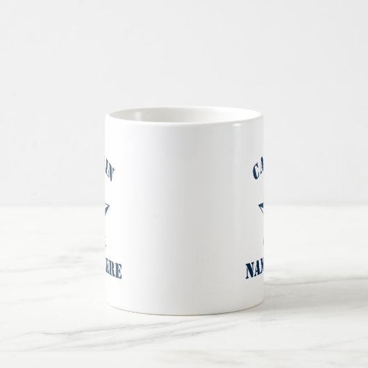 Name des Schiffskapitäns personalisiert Kaffeetasse (Mittel)
